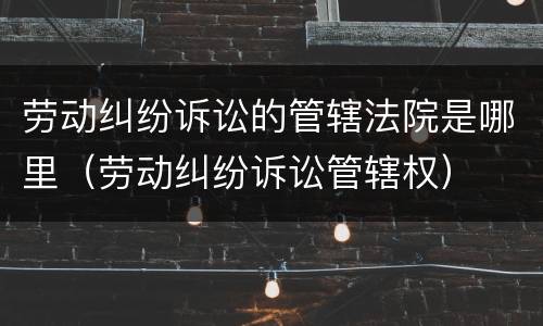 劳动纠纷诉讼的管辖法院是哪里（劳动纠纷诉讼管辖权）