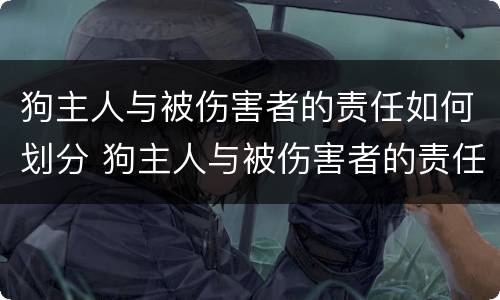 狗主人与被伤害者的责任如何划分 狗主人与被伤害者的责任如何划分判断