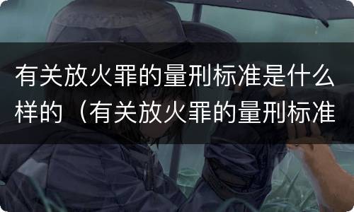 有关放火罪的量刑标准是什么样的（有关放火罪的量刑标准是什么样的呢）