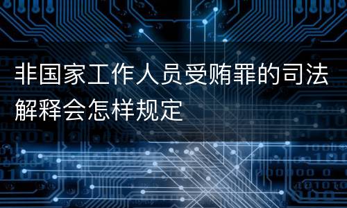 非国家工作人员受贿罪的司法解释会怎样规定