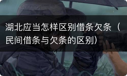 湖北应当怎样区别借条欠条（民间借条与欠条的区别）