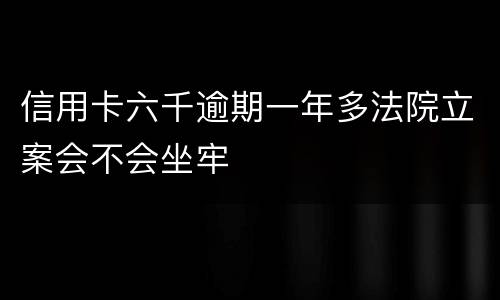 信用卡六千逾期一年多法院立案会不会坐牢