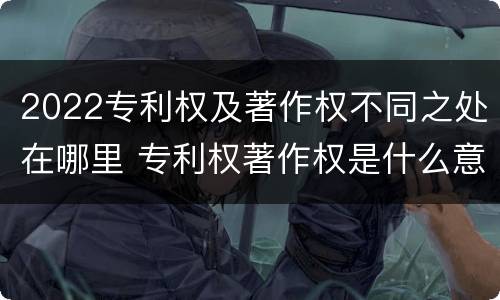 2022专利权及著作权不同之处在哪里 专利权著作权是什么意思