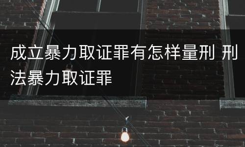 成立暴力取证罪有怎样量刑 刑法暴力取证罪