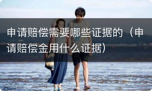 申请赔偿需要哪些证据的（申请赔偿金用什么证据）