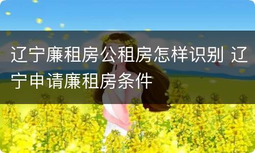 辽宁廉租房公租房怎样识别 辽宁申请廉租房条件