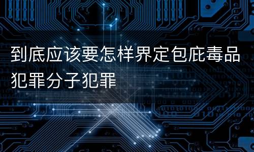 到底应该要怎样界定包庇毒品犯罪分子犯罪