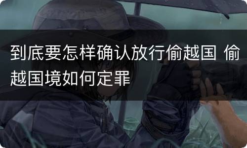 到底要怎样确认放行偷越国 偷越国境如何定罪