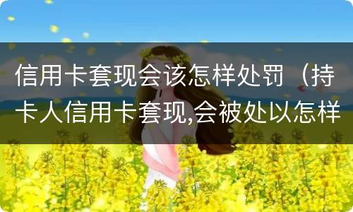 信用卡套现会该怎样处罚（持卡人信用卡套现,会被处以怎样的处罚）