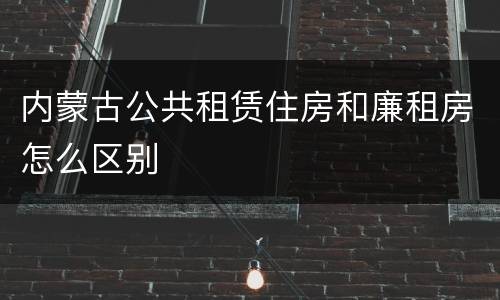 内蒙古公共租赁住房和廉租房怎么区别