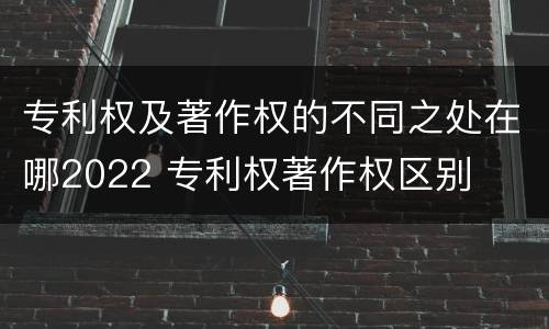 专利权及著作权的不同之处在哪2022 专利权著作权区别