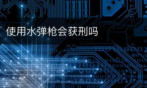 使用水弹枪会获刑吗