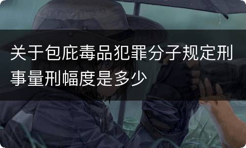 关于包庇毒品犯罪分子规定刑事量刑幅度是多少