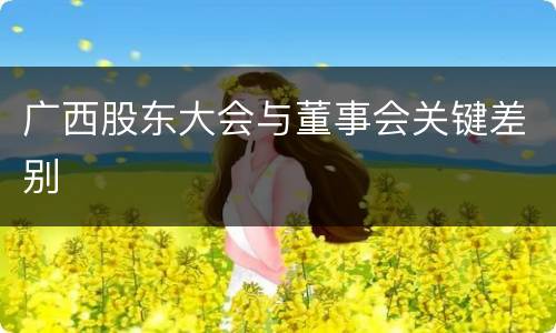 广西股东大会与董事会关键差别