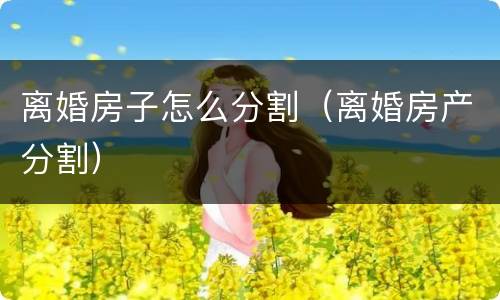 离婚房子怎么分割（离婚房产分割）