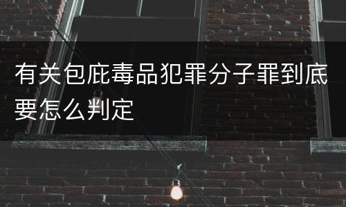 有关包庇毒品犯罪分子罪到底要怎么判定