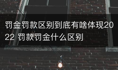 罚金罚款区别到底有啥体现2022 罚款罚金什么区别