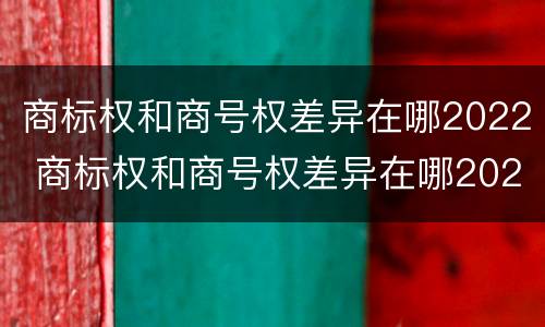 商标权和商号权差异在哪2022 商标权和商号权差异在哪2022年