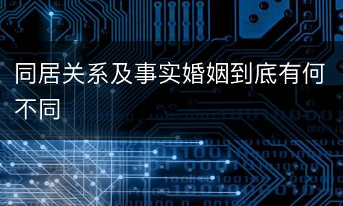 同居关系及事实婚姻到底有何不同