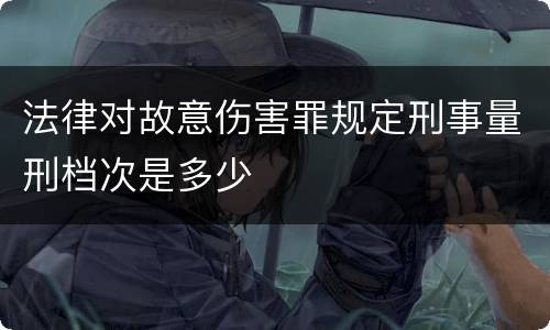 法律对故意伤害罪规定刑事量刑档次是多少