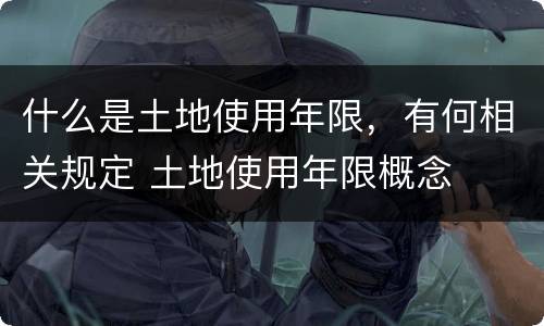 什么是土地使用年限，有何相关规定 土地使用年限概念