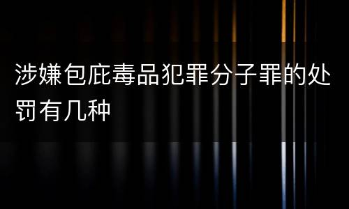 涉嫌包庇毒品犯罪分子罪的处罚有几种