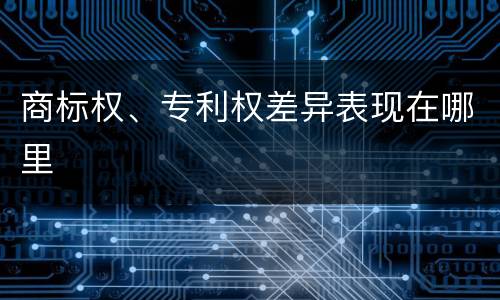 商标权、专利权差异表现在哪里