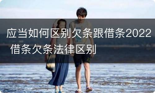 应当如何区别欠条跟借条2022 借条欠条法律区别
