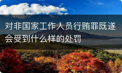 对非国家工作人员行贿罪既遂会受到什么样的处罚
