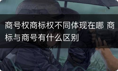 商号权商标权不同体现在哪 商标与商号有什么区别