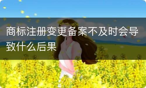 商标注册变更备案不及时会导致什么后果
