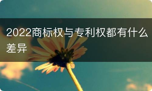 2022商标权与专利权都有什么差异