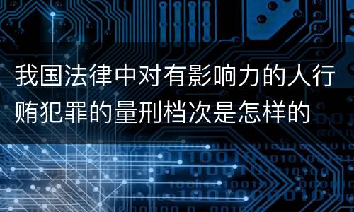 我国法律中对有影响力的人行贿犯罪的量刑档次是怎样的