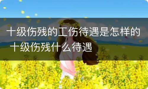 十级伤残的工伤待遇是怎样的 十级伤残什么待遇
