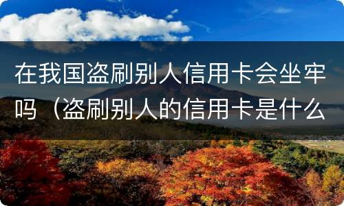 在我国盗刷别人信用卡会坐牢吗（盗刷别人的信用卡是什么罪）