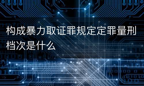 构成暴力取证罪规定定罪量刑档次是什么