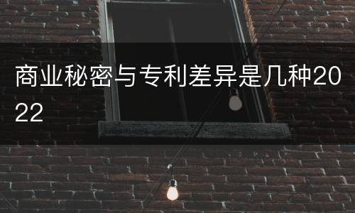 商业秘密与专利差异是几种2022