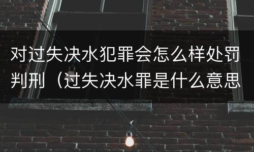 对过失决水犯罪会怎么样处罚判刑（过失决水罪是什么意思）