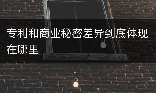 专利和商业秘密差异到底体现在哪里
