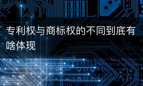 专利权与商标权的不同到底有啥体现