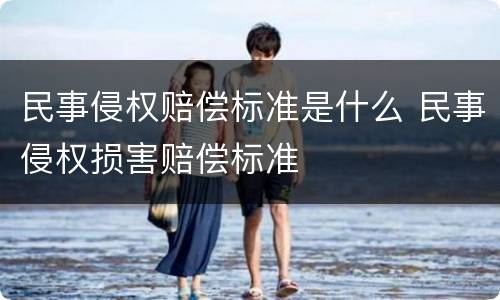 民事侵权赔偿标准是什么 民事侵权损害赔偿标准