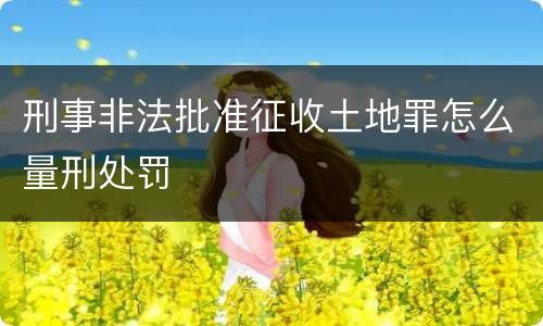 刑事非法批准征收土地罪怎么量刑处罚