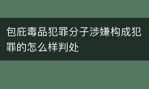 包庇毒品犯罪分子涉嫌构成犯罪的怎么样判处