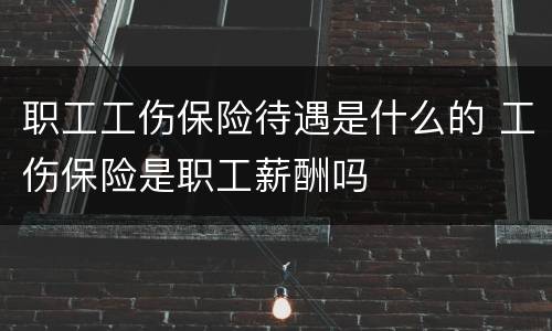 职工工伤保险待遇是什么的 工伤保险是职工薪酬吗