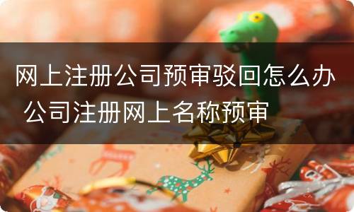 网上注册公司预审驳回怎么办 公司注册网上名称预审