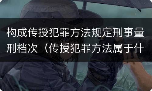 构成传授犯罪方法规定刑事量刑档次（传授犯罪方法属于什么犯）