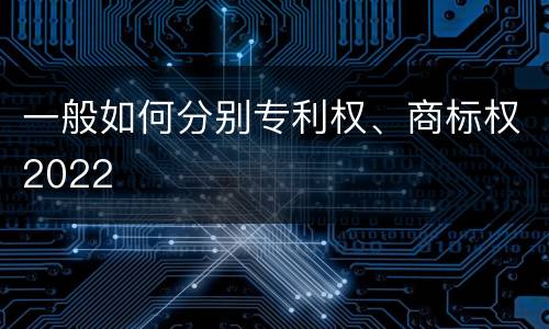 一般如何分别专利权、商标权2022