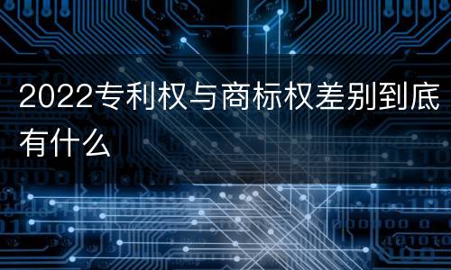 2022专利权与商标权差别到底有什么