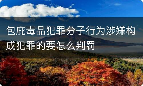 包庇毒品犯罪分子行为涉嫌构成犯罪的要怎么判罚
