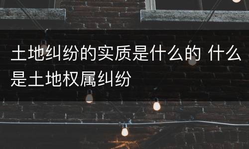 土地纠纷的实质是什么的 什么是土地权属纠纷